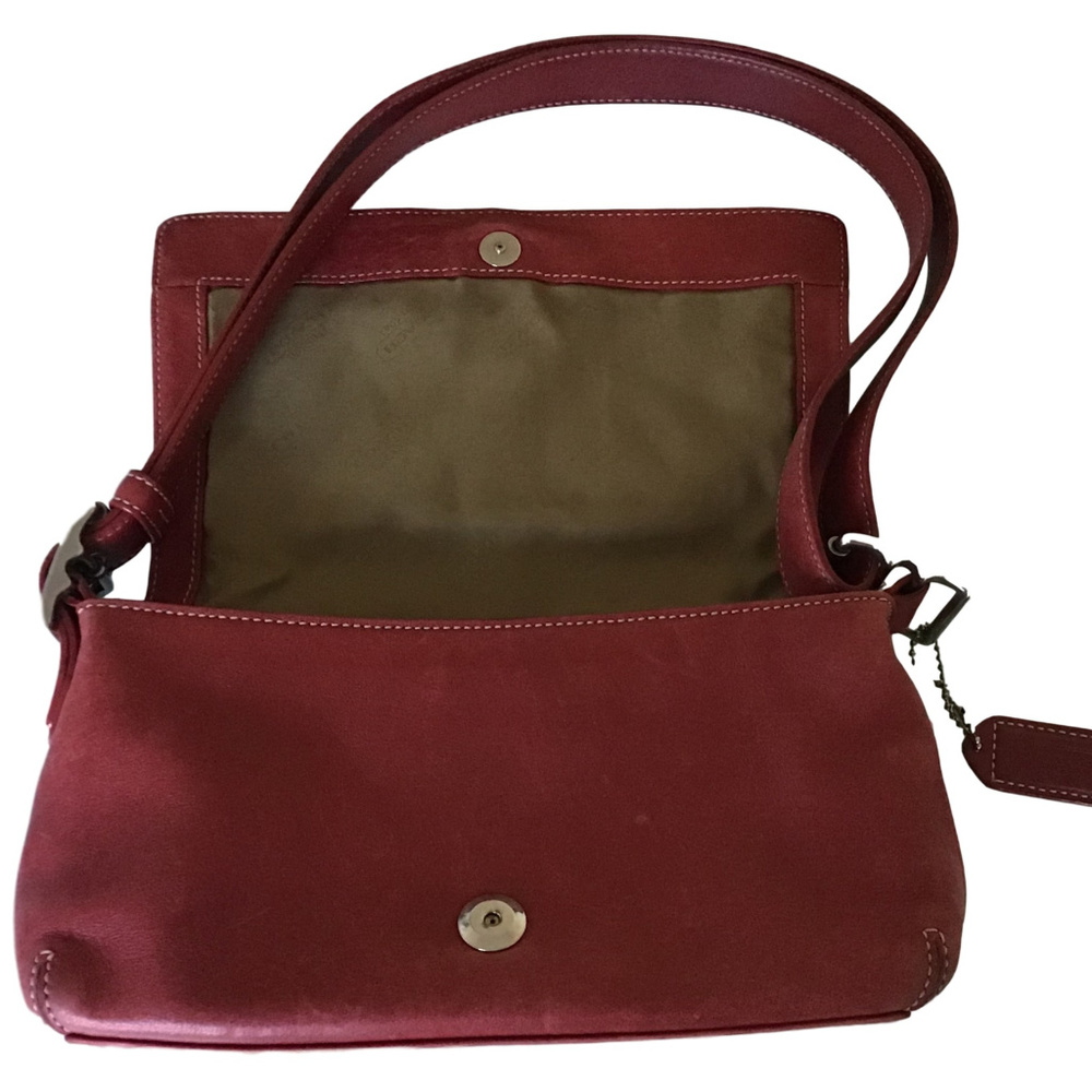 Coach Bag Red Leather Legacy Demi Purse